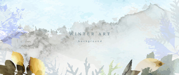 winter art watercolor season holiday texture white