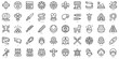 Set of thin line aztec Icons. Vector illustration