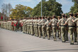 © Austockphoto - Australian soldiers marching down the road in freedom of entry parade