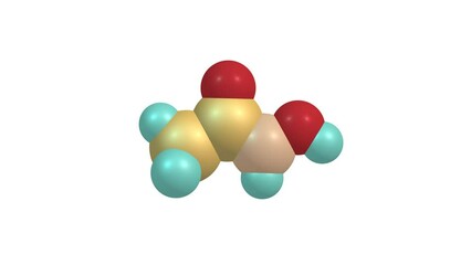 Poster - Acetohydroxamic acid molecule rotating video Full HD