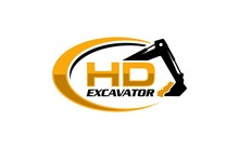Illustration Vector Graphic Of Excavator Construction, Excavator Earthworks, And Heavy Equipment Logo Design Template