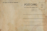 Fototapeta  - Vintage postcards are old and dirty for writing a message