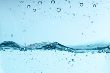 Aufkleber - blue splash of water in a glass vessel. clean clear water
