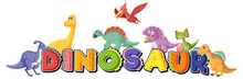 Cute Dinosaur Font Logo