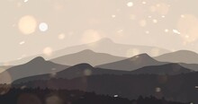 Animation Of A Vast Expanse Of Hills With The Wind Blowing Around It