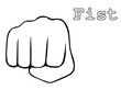© Victor - Vector fist on white background