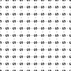 Poster - Square seamless background pattern from geometric shapes are different sizes and opacity. The pattern is evenly filled with big black polymer symbols. Vector illustration on white background