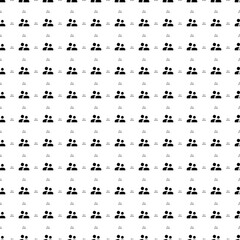 Poster - Square seamless background pattern from geometric shapes are different sizes and opacity. The pattern is evenly filled with big black group symbols. Vector illustration on white background