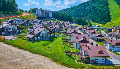 Poster - The cottages in Bukovel, Carpathians, Ukraine