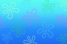Ocean Flower Spongebob Background Pattern