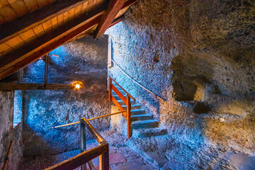 Wall Mural - The medieval chambers hewn in stone, St Peter's Abbey, on February 27 in Salzburg, Austria