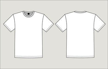 Sticker - Classic Unisex T-Shirt Technical Flat Sketch