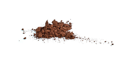 Wall Mural - cocoa powder isolated on white background.