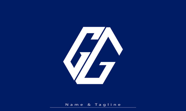 Alphabet letters Initials Monogram logo GG
