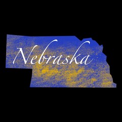 Wall Mural - Nebraska state color flag, minimalistic colour palett