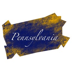 Wall Mural - Pennsylvania state color flag, minimalistic colour palette