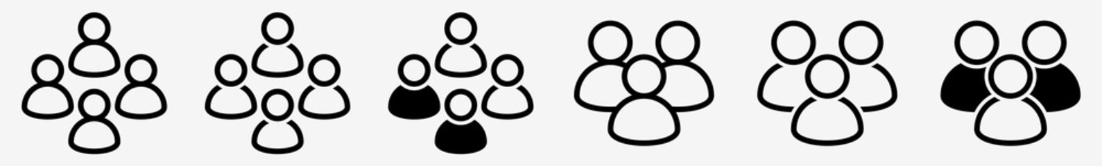 Wall Mural - group team icon employee team group set | user team groups icon teamwork vector people illustration 