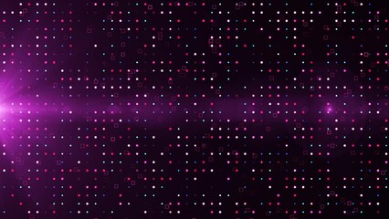 Wall Mural - Motion graphic background animation, Futuristic mysterious flowing digital particles wave de-focus virtual reality abstract cyber space environment background.