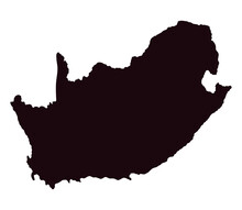 South Africa Map Silhouette