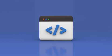 coding programming concept 3d rendering image