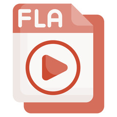 FLA flat icon,linear,outline,graphic,illustration