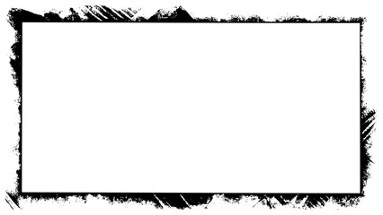 Wall Mural - grunge painted frame background texture. vintage distressed black and white abstract artistic acryli