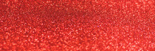 Red Shiny Background With Sparkles. Abstract Holiday Background. Web Banner