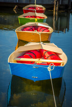 Colorful Boats On The Lake