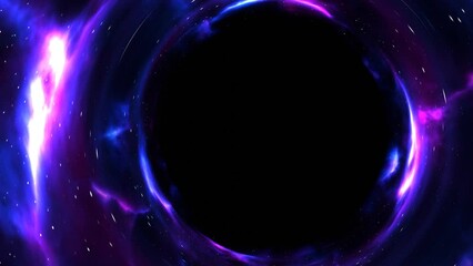 Wall Mural - Beautiful black hole animation. Сollapsar. Outer space. Cosmic footage. Massive black hole.	
