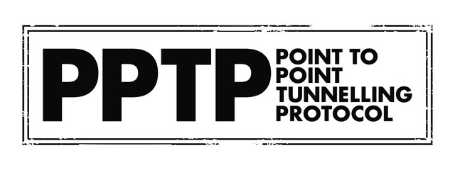 Aufkleber - pptp point to point tunnelling protocol - method for implementing virtual private networks, acronym 