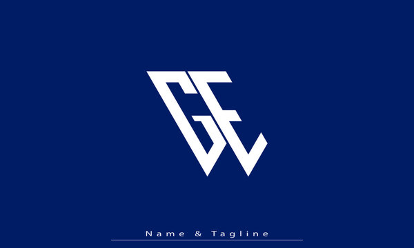 Alphabet letters Initials Monogram logo GE , EG