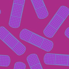 medicine plaster seamless cartoon patch pattern for clothes print and wrapping paper and drugstore a
