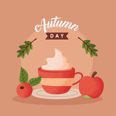 Sticker - autumn day lettering