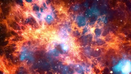 Wall Mural - space interstellar travel universe to 30 doradus in the large magellanic cloud nebula galaxy. 4k 3d 