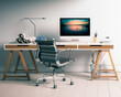 © 4th Life Photography - Modern Office Working Desk - 3D Visualization