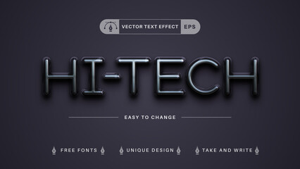 Hi-Tech - Editable Text Effect, Font Style