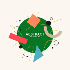 Poster - Composition with geometric shapes. Abstract background for design.