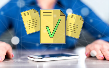 Wall Mural - Concept of document validation