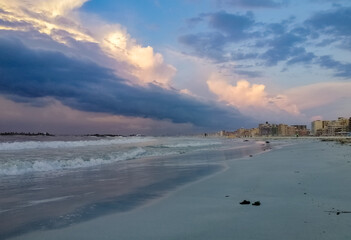 sunset on the beach