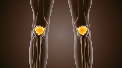 Medical concept of pain in the patella