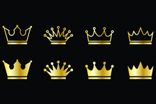 Luxury King Crown Icons Design
