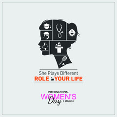 Illustration of International Women's day concept