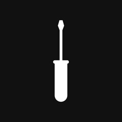 Canvas Print - Screwdriver icon on grey background