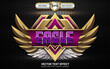 Eagle Game Badge with Editable Text Effect