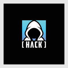 Wall Mural - hacker character logo design