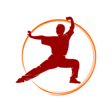 Wushu Player Logo