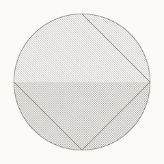 Poster - Circle with parallel lines inside. Contemporary art lines. Wallpaper, tattoo or logo.