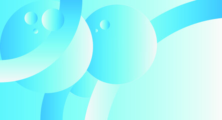 Fototapete - abstract blue background with circles for presentation or cards. vector illustration