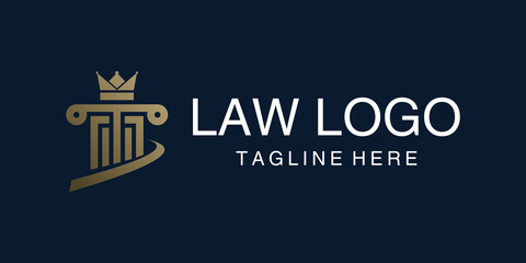 Law logo design concept vector, lawyer, law firm, justice