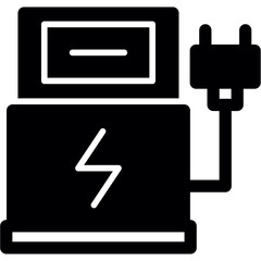 Poster - Electric Car Station Icon